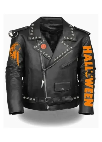 Halloween Black Biker Leather Jacket