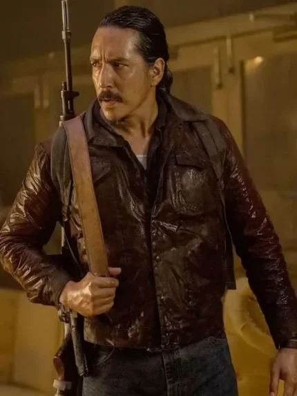 Gabriel Luna The Last of Us S02 Brown Leather Jacket