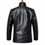 Men’s Black Classic Leather Blazer-3