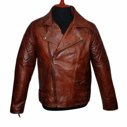 Men’s Brown Biker Leather Jacket