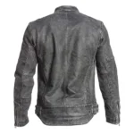 Men’s Cafe Racer Distressed Black Leather Jacket-3
