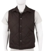 John Dutton Brown Quilted Vest Yellowstone Series-2