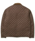 Yellowstone Series Classic John Dutton Brown Quilted Jacket-4
