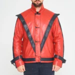Michael Jackson Red Thriller Leather Jacket-2