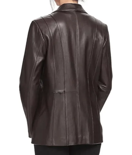 Women’s Crater Brown Leather Jacket-3