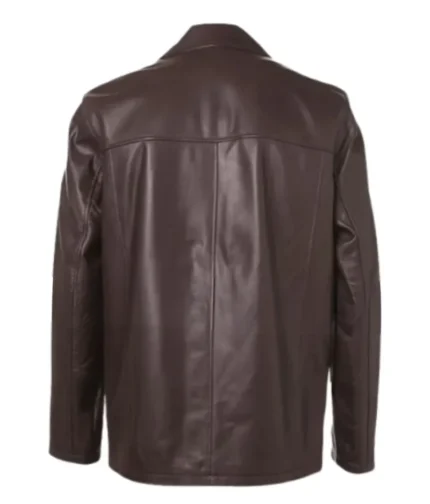 Men’s Woody Brown Leather Reefer Jacket-1