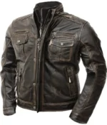 Men’s Vintage Distressed Leather Jacket