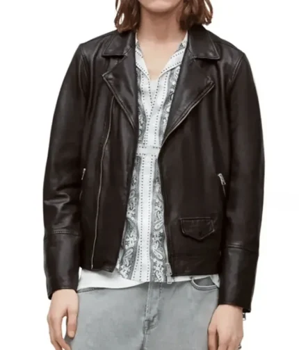 Black Rio Leather Men’s Biker Jacket-2