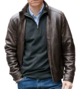 Brown Biker Leather Jacket For Men-3