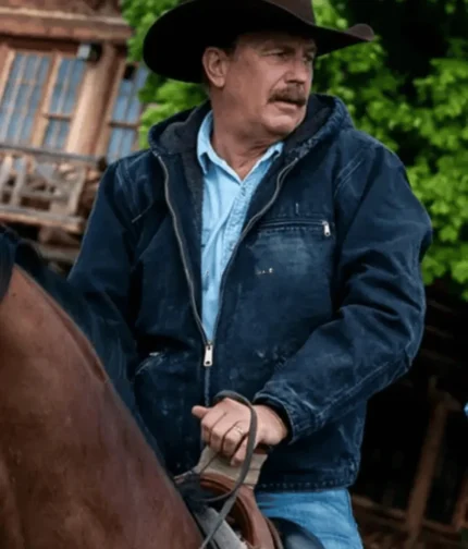 John Dutton Hooded Denim Jacket Kevin Costner