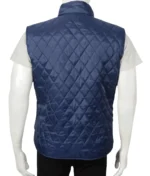 John Dutton Blue Quilted Vest Kevin Costner-3
